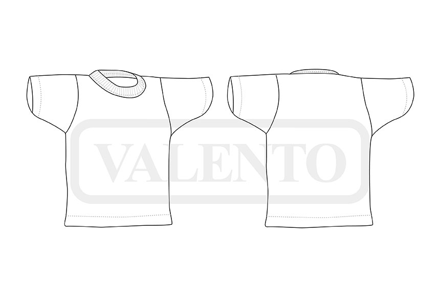 esquema Mini-t-shirt MINICAMISETA