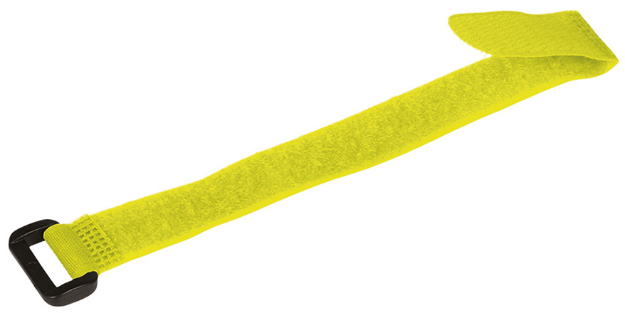 muñequera cinta de cierre IBIZA amarillo fluor