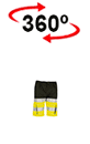 vista 360<sup>0</sup> Pantalone corto A.V. BRANDON