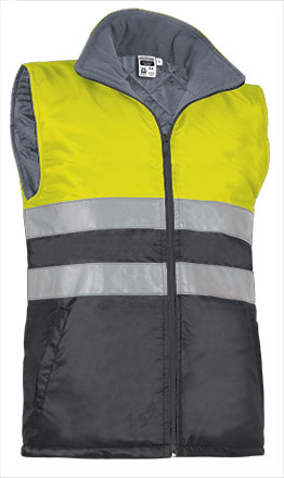 chaleco HIGHWAY amarillo fluor-gris carbon