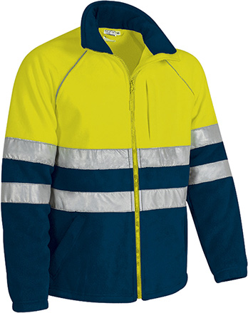 Chaqueta polar a.v ANETO amarillo fluor-azul marino orion