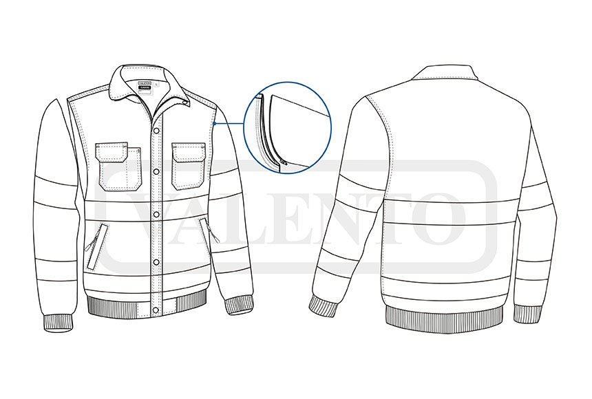 esquema Chaqueta desmontable A.V. FLINDERS