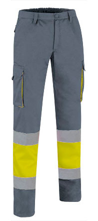 Pantalón a.v. FACTORY amarillo fluor-gris cemento
