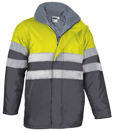 parka TRAFFIC amarillo fluor-gris carbon