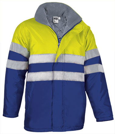 parka TRAFFIC amarillo fluor-azul azulina