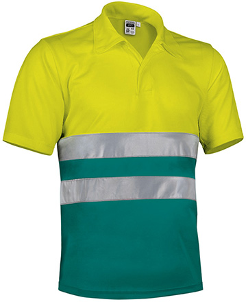 polo a.v. BUILD amarillo fluor-verde amazonas