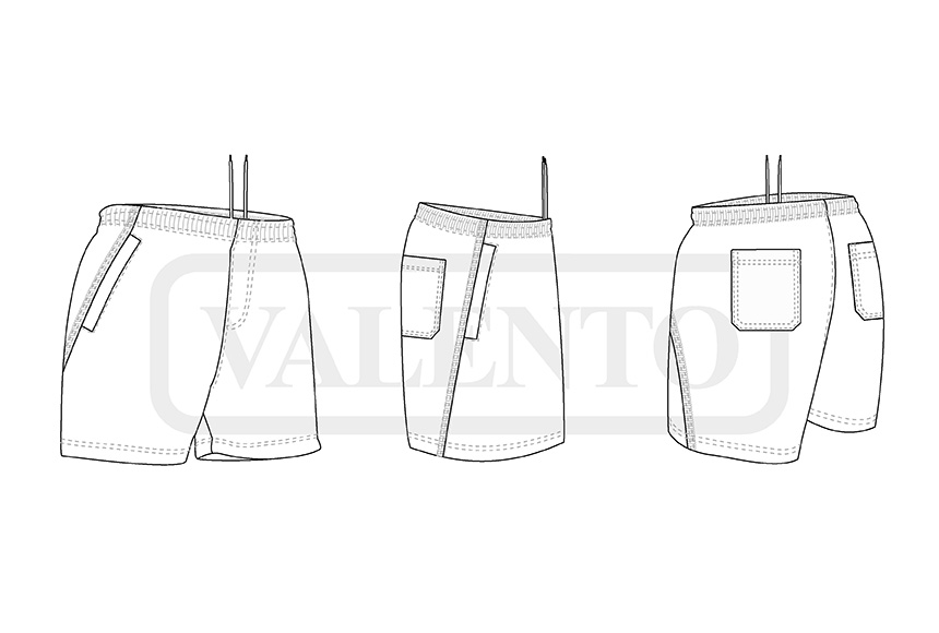 esquema Pantalón corto deportivo AIRFLOW