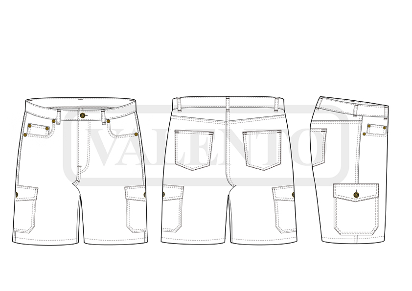 esquema Bermuda en jeans SAMUEL