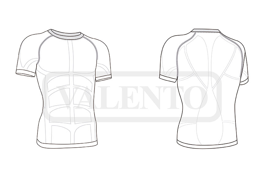 esquema Koszulka techniczna elastyczna COLDASY