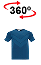 vista 360<sup>0</sup> T-shirt técnica DACITA