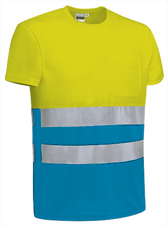 jaune fluo-bleu tropical