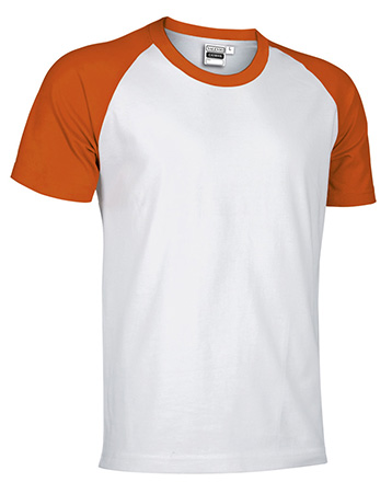 camiseta typed CAIMAN blanco-naranja fiesta