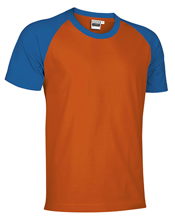 camiseta typed CAIMAN naranja fiesta-azul royal