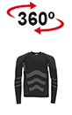 vista 360<sup>0</sup> Camiseta térmica elástica M/L SIDEROS