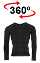 vista 360<sup>0</sup> Camiseta térmica elástica M/L SKYNET