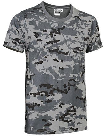 camiseta typed SOLDIER pixelado gris