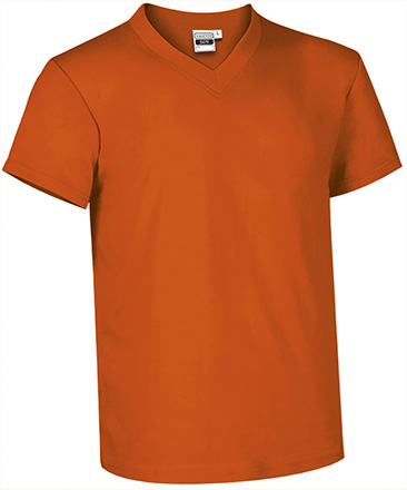 Top SUN cuello pico naranja fiesta