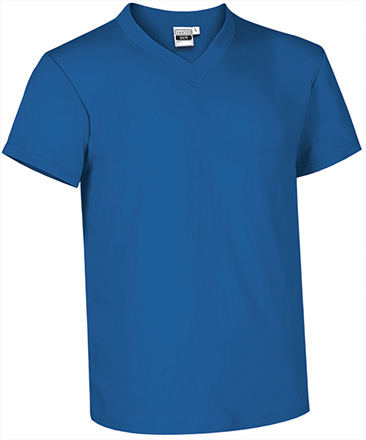 Top SUN cuello pico azul royal