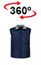 vista 360<sup>0</sup> Vestă reversibilă ASPEN