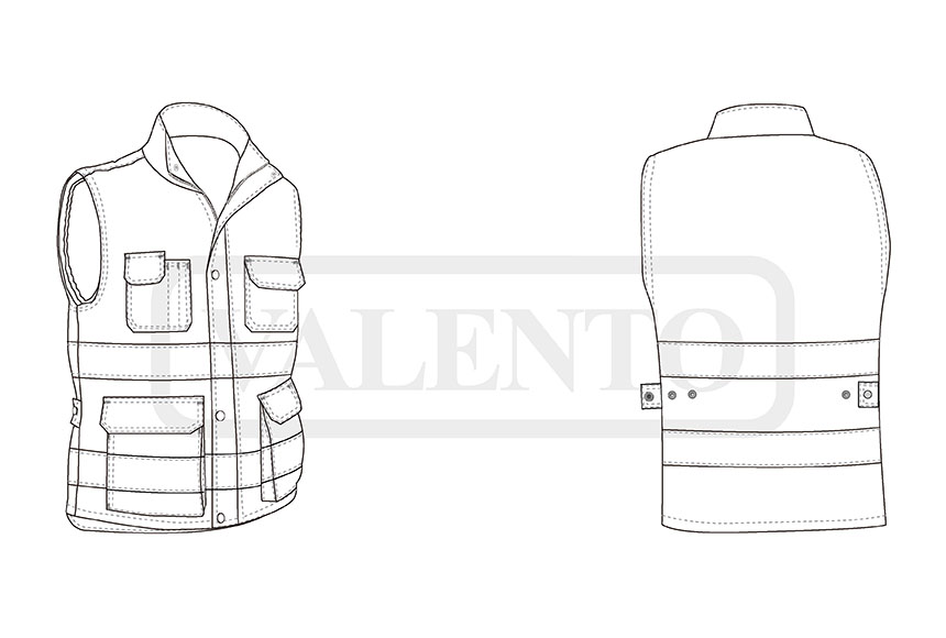 esquema Hi-Vis Vest BERGEN