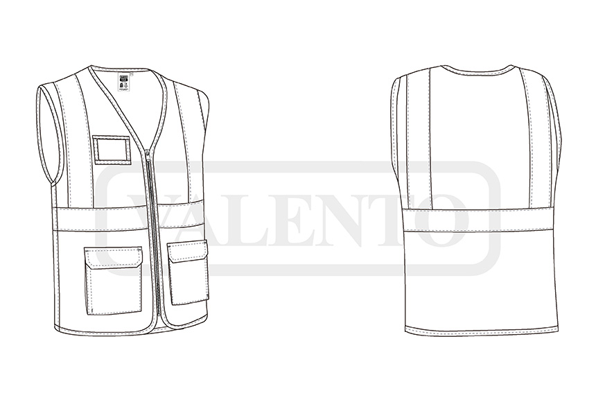 esquema Hi-Vis Safety Vest BRIDGE