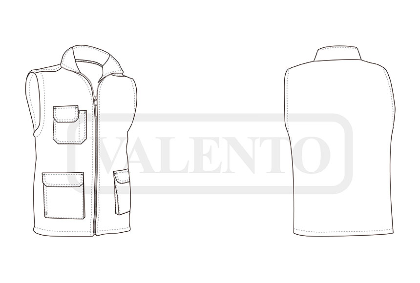 esquema Gilet FABRIC