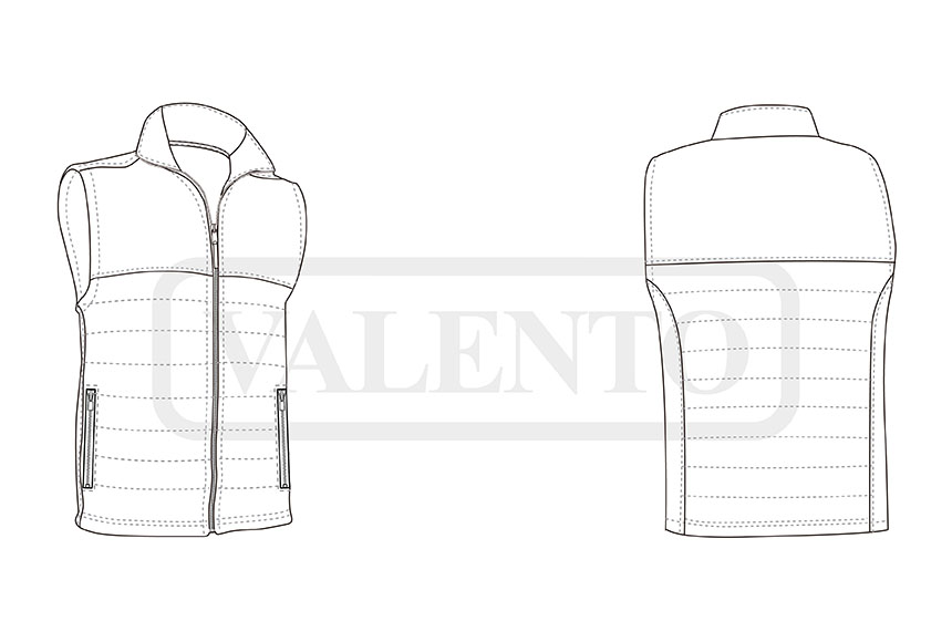 esquema Gilet matelassé MULHOLLAND