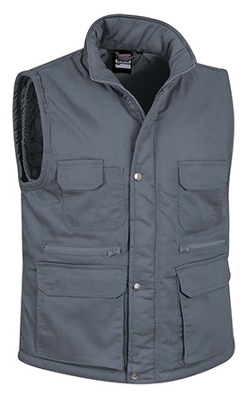 chaleco REPORTER gris humo