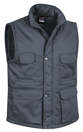 chaleco REPORTER gris cemento