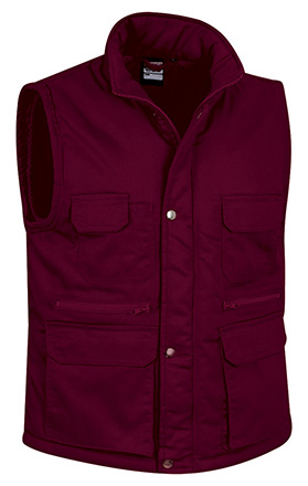 chaleco REPORTER granate caoba