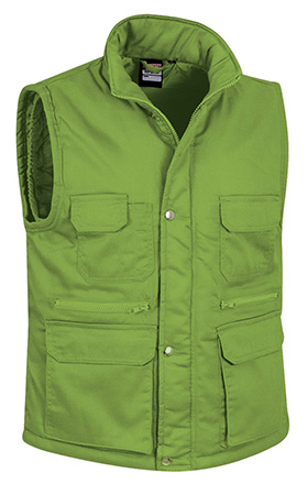 chaleco REPORTER verde manzana