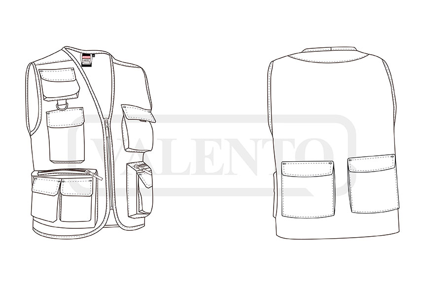esquema Gilet léger SAFARI
