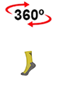 vista 360<sup>0</sup> Meias desportivas BOLT