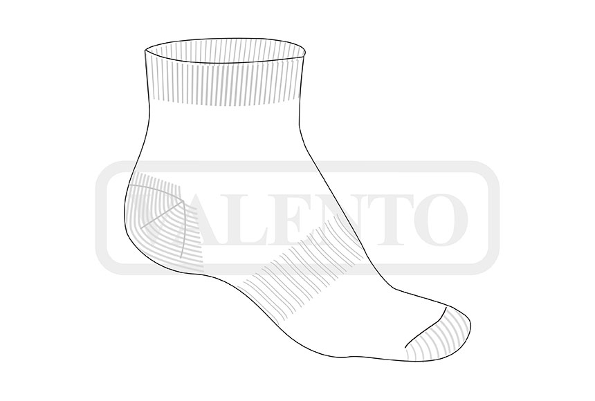 esquema Calcetín deportivo tobillo ANSAR