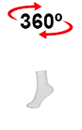vista 360<sup>0</sup> Calcetín deportivo TRAVIS
