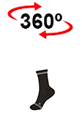 vista 360<sup>0</sup> Calcetín deportivo TUCSON