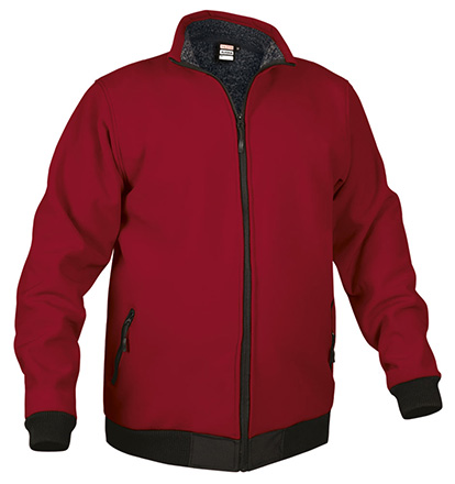 chaqueta softshell ALASKA rojo loto