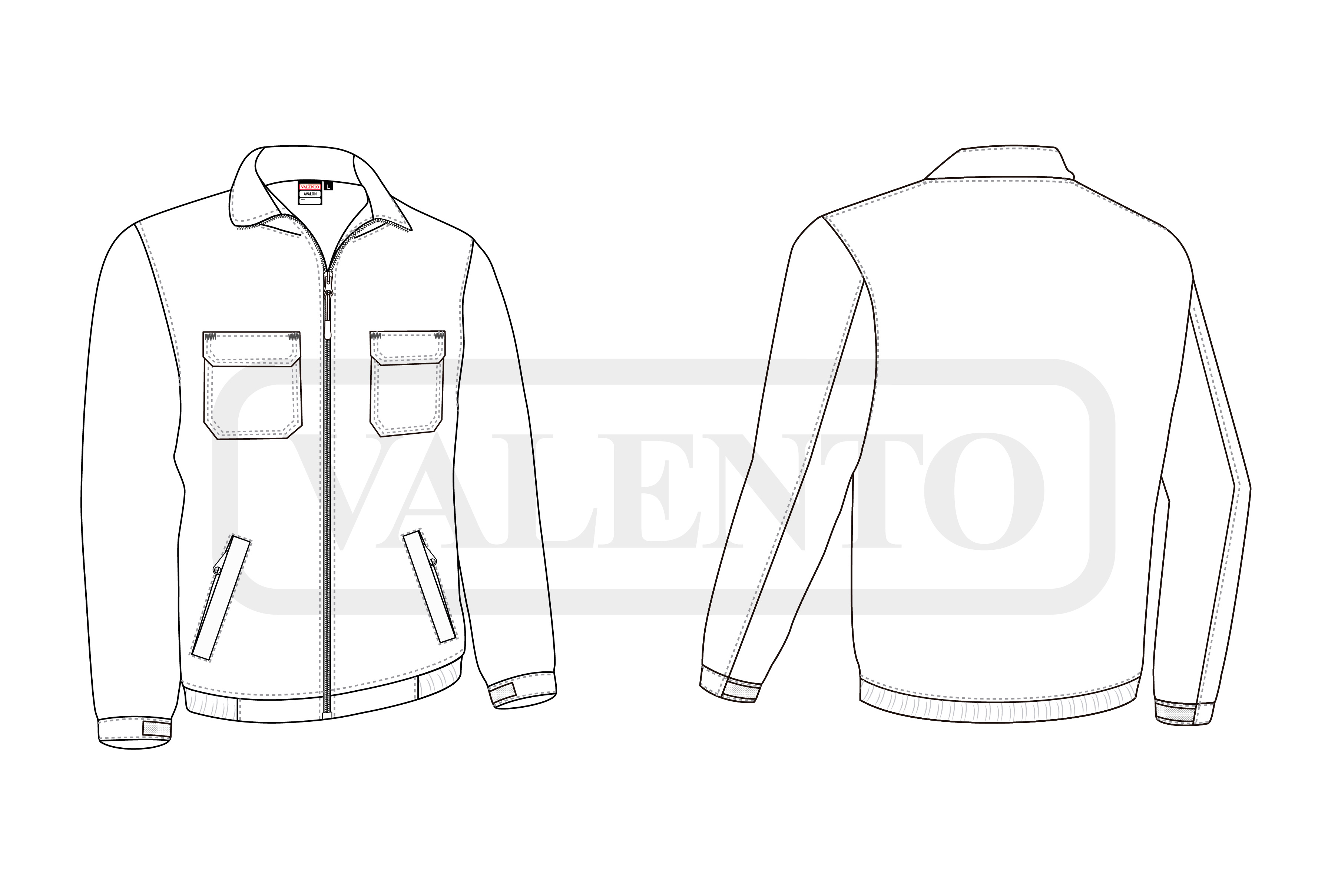 esquema Chaqueta softshell AVALON