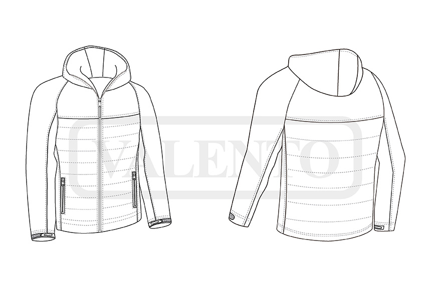 esquema Quilted Hooded Jacket BERING