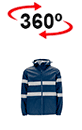 vista 360<sup>0</sup> Chaqueta de lluvia FERGUSON