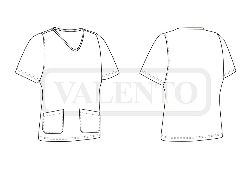 esquema Bluză medicală LAVENDER