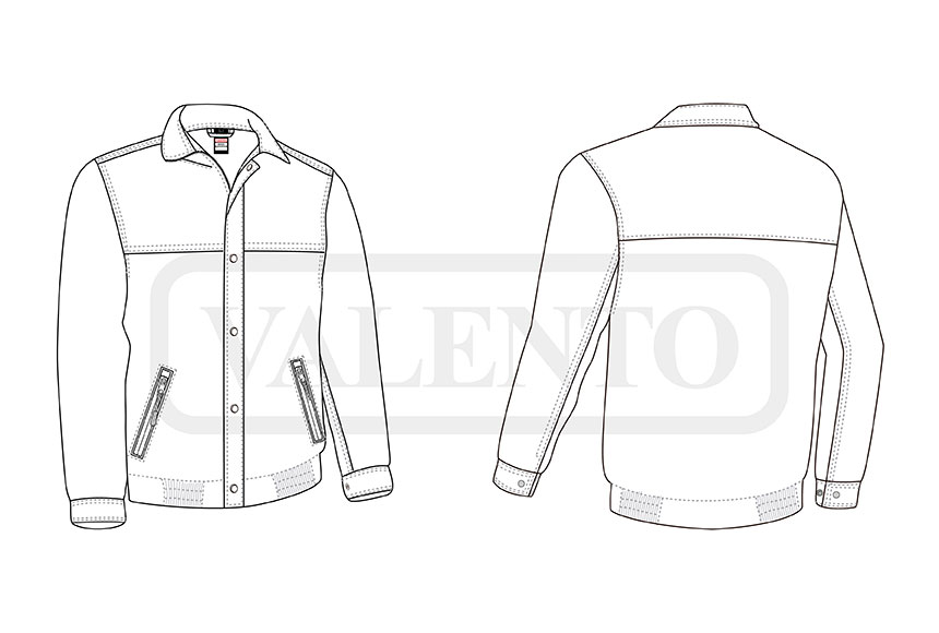 esquema Veste softshell MAIDU