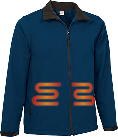 chaqueta softshell calefactable MOOSE azul marino orion