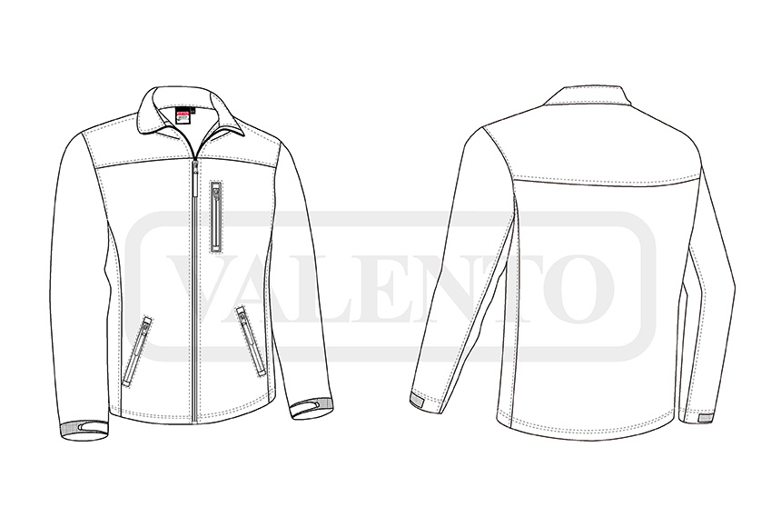 esquema Chaqueta softshell THUNDER