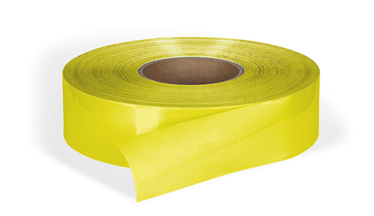 cinta retroreflectante termoadhesiva DUSK amarillo fluor reflectante