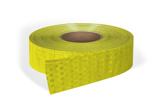 cinta retroreflectante de coser plastificada HIGHMAN amarillo fluor reflectante