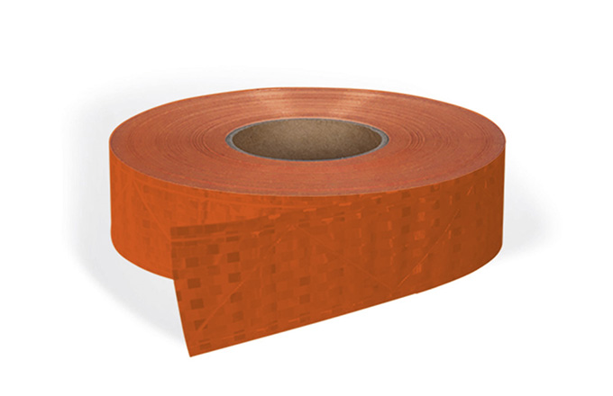 cinta retroreflectante de coser plastificada HIGHMAN naranja fluor reflectante