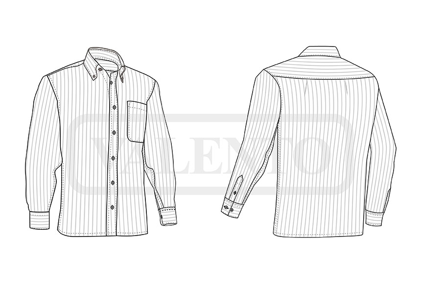 esquema Chemise à rayures M/L AGENCY