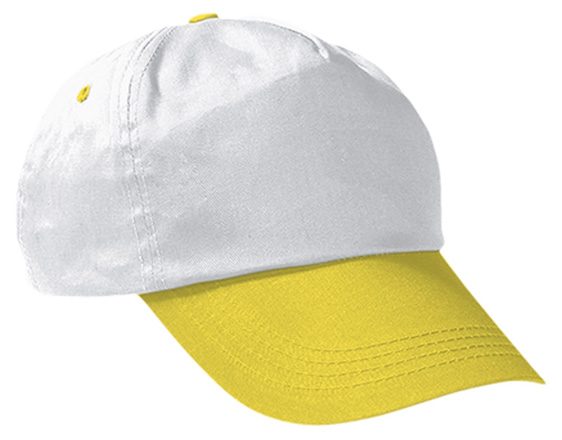 gorra PROMOTION blanco-amarillo limon