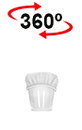 vista 360<sup>0</sup> Gorra Alimentación SPINNER